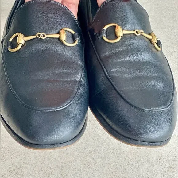 Gucci Brixton Leather Horsebit Loafers size 38 Black - Picture 6 of 14